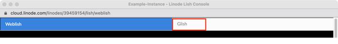 Screenshot of the Lish Console with the Glish button Screenshot of the Lish Console with the Glish button